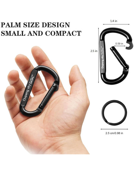 Clip de Carabinero Oupeng Sky 6pcs 800lbs Negro