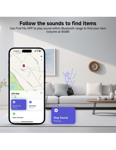 2 Tarjetas Localizadoras JTD para Cartera iOS Find My IP68