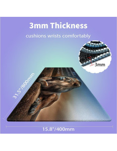 Alfombrilla de Ratón XXL Knseva 80x40 cm Citas de León 2