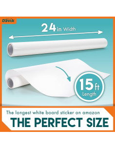 Davik Etiqueta de Pizarra Borrable 61x365 cm para Decoración 2