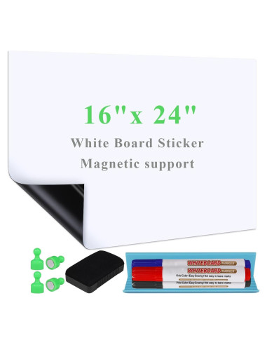 Pegatina de Pizarra Blanca Adhesiva Qiytecno 40.6x61 cm