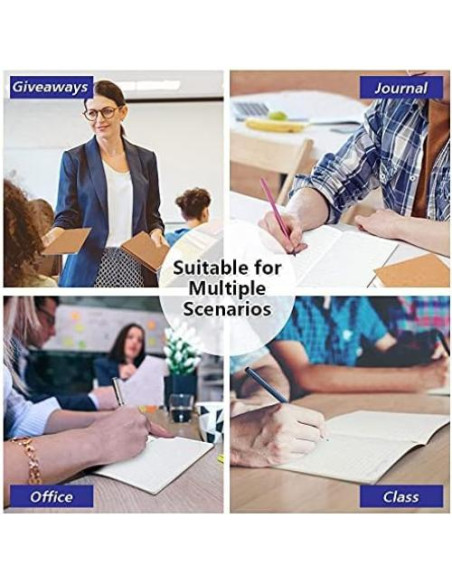 Feela 8 Cuadernos A5 Kraft Rayados 60 Páginas Tapa Blanda Feela 8 Cuadernos A5 Kraft Rayados 60 Páginas Tapa Blanda