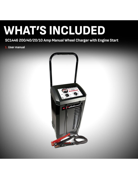 Cargador y Arrancador Schumacher SC1446 200A 12V Manual