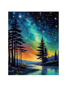 Pintura por Números XACKCME Cielo Estrellado 40.6x50.8 cm
