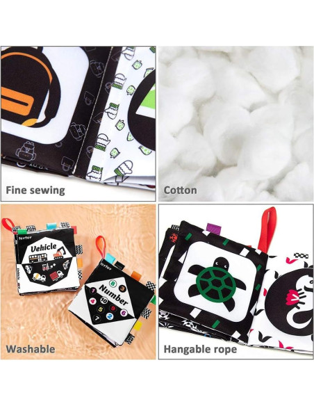 Conjunto de Libros de Tela Suave Teytoy 6 PCS para Bebés