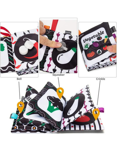 Conjunto de Libros de Tela Suave Teytoy 6 PCS para Bebés