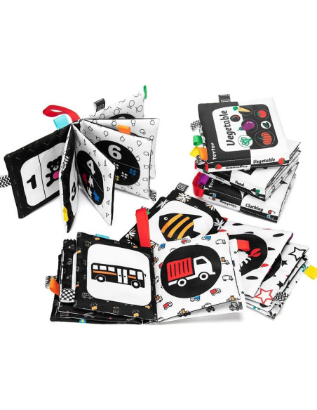 Conjunto de Libros de Tela Suave Teytoy 6 PCS para Bebés