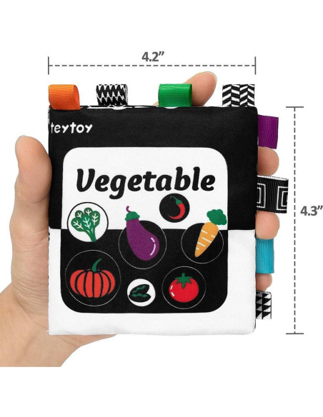 Conjunto de Libros de Tela Suave Teytoy 6 PCS para Bebés