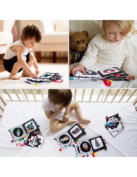 Conjunto de Libros de Tela Suave Teytoy 6 PCS para Bebés