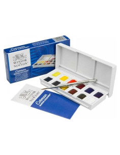 Set de Acuarelas Cotman Winsor & Newton 12 Pastillas y Pincel