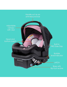 Asiento de Auto para Bebé Baby Trend EZ-Lift PRO Dash Rose 2
