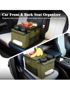 Organizador de Asiento de Coche DiGeeONEGU Aislado Verde Oliva 2