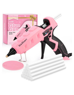 Pistola de Pegamento Caliente ThinkLearn 60/100W Rosa con 15 Barras
