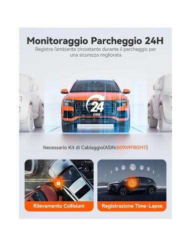 Cámara de tablero espejo WOLFBOX G850 PRO 4K con ADAS