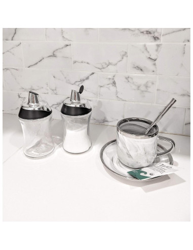 Dispensador de Azúcar J&M DESIGN 211g Vidrio y Cromo