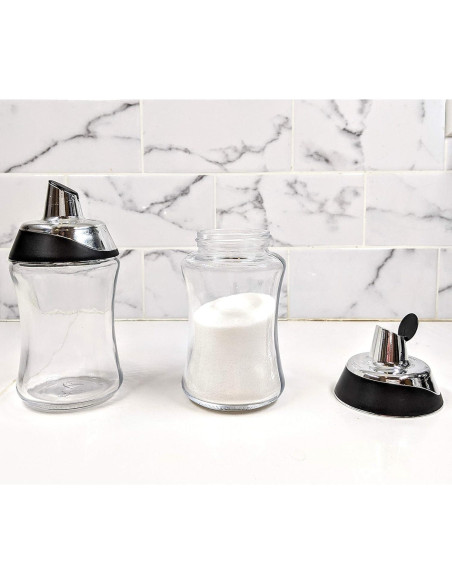 Dispensador de Azúcar J&M DESIGN 211g Vidrio y Cromo