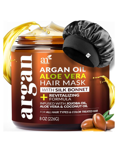 Conjunto Mascarilla Capilar + Bonete de Seda Artnaturals 236.6 ml