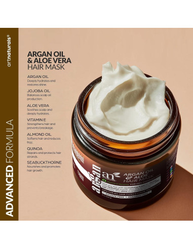 Conjunto Mascarilla Capilar + Bonete de Seda Artnaturals 236.6 ml