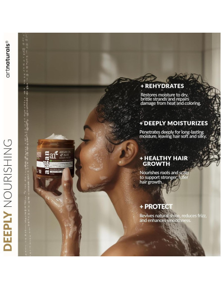 Conjunto Mascarilla Capilar + Bonete de Seda Artnaturals 236.6 ml