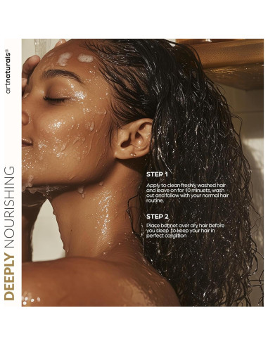 Conjunto Mascarilla Capilar + Bonete de Seda Artnaturals 236.6 ml