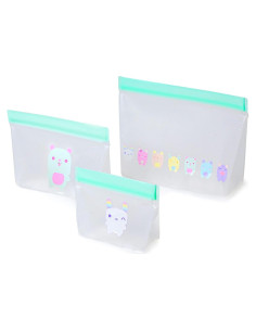 Set de 3 Bolsas Reutilizables MUMI Piccolo Silicona 25.4x17.8cm