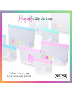 Set de 3 Bolsas Reutilizables MUMI Piccolo Silicona 25.4x17.8cm 2