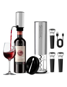 Juego de Abridor de Vino Eléctrico D-DING 4 en 1 Acero Inoxidable