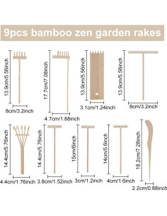 Kit de Herramientas de Rastrillo de Jardín Zen WEBEEDY - 9 Estilos 2