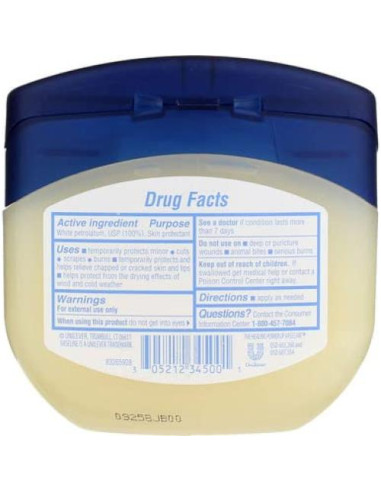 Vaselina Jelly de Petróleo Unilever 4 x 370 g - Hidratante