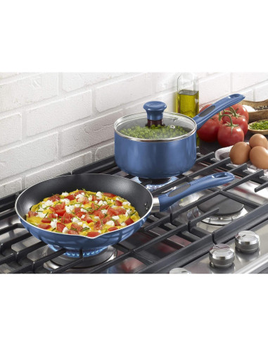 Juego de Utensilios T-fal Excite 14 Piezas Antiadherente Azul