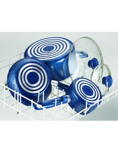 Juego de Utensilios T-fal Excite 14 Piezas Antiadherente Azul