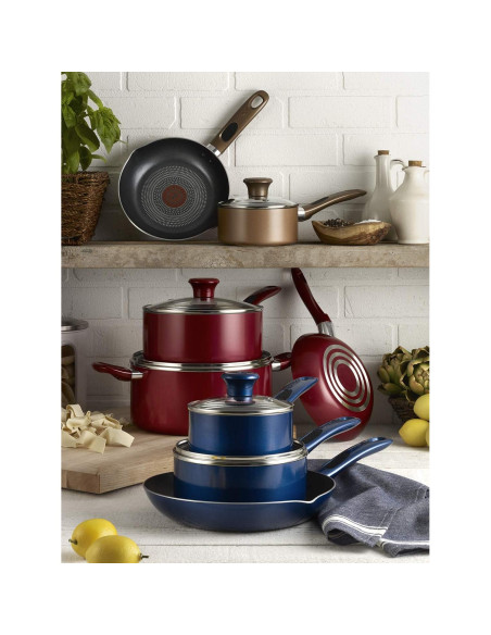 Juego de Utensilios T-fal Excite 14 Piezas Antiadherente Azul