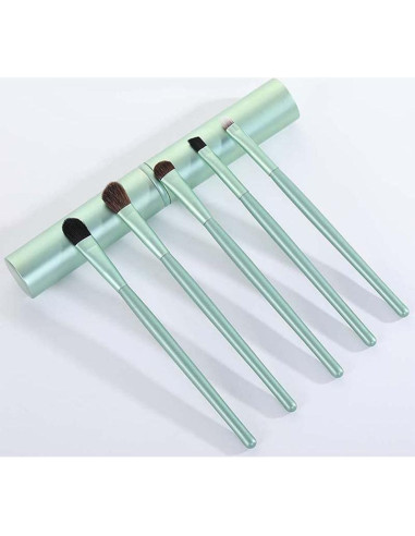 Juego de Brochas de Maquillaje de Ojos AKOAK 5 Piezas Verde
