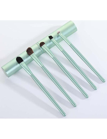 Juego de Brochas de Maquillaje de Ojos AKOAK 5 Piezas Verde