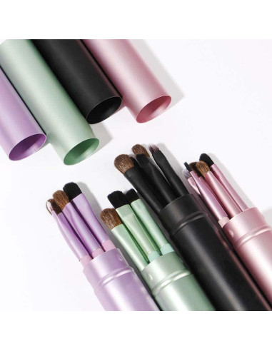 Juego de Brochas de Maquillaje de Ojos AKOAK 5 Piezas Verde