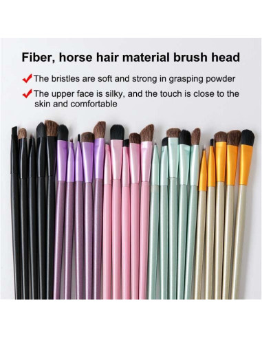 Juego de Brochas de Maquillaje de Ojos AKOAK 5 Piezas Verde