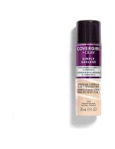 Base Líquida Anti-Envejecimiento CoverGirl Olay 220 Natural Cremoso