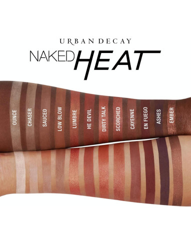 Paleta de Sombras Urban Decay Naked Heat 12 Colores Mate y Brillantes
