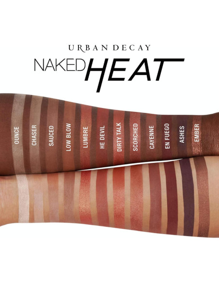 Paleta de Sombras Urban Decay Naked Heat 12 Colores Mate y Brillantes