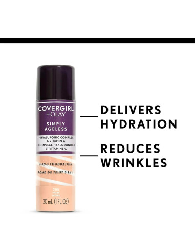 Base Líquida Anti-Envejecimiento CoverGirl Olay 220 Natural Cremoso