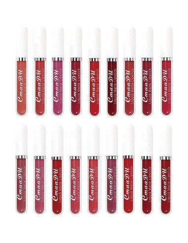 Conjunto de Labiales Mate Bonnie Choice 18 Colores Hidratantes