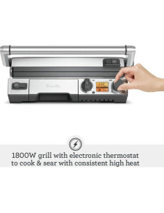 Parrilla Inteligente Breville BGR820XL Acero Inoxidable 1800W 2
