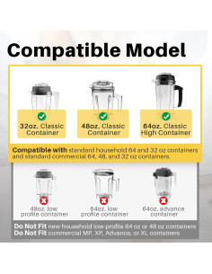 Piezas de Repuesto para Licuadora Vitamix 5200/6300 - Cuchilla 64oz/32oz 2