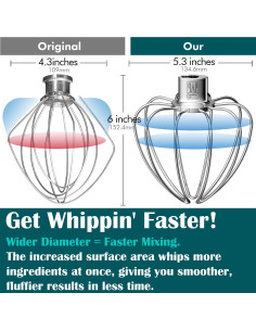 Batidor de alambre KitchenAid 4.5-5QT acero inoxidable WW5 2