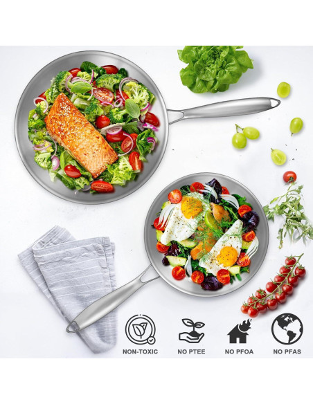 Juego de Sartenes EWFEN Acero Inoxidable 3 Capas 20-30 cm