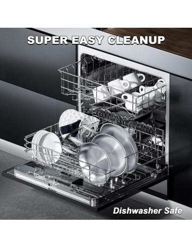 Juego de Sartenes EWFEN Acero Inoxidable 3 Capas 20-30 cm