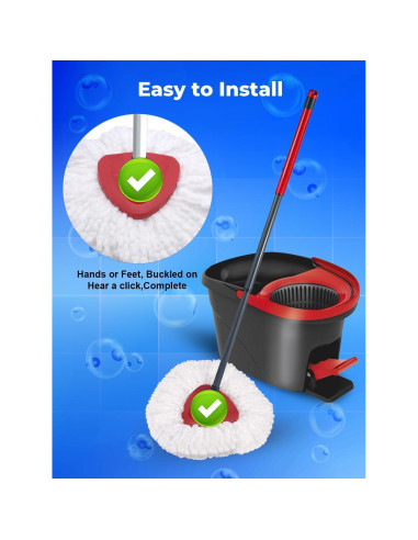 Juego de 4 Cabezas de Reemplazo para Mopa O-Cedar EasyWring