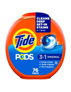 Tide PODS Detergente para Ropa 3-en-1 Aroma Original 76 Unidades