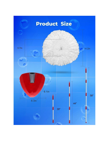 Juego de 4 Cabezas de Reemplazo para Mopa O-Cedar EasyWring