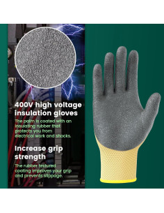 Guantes Aislados de Electricista SAVECASH 400V - 2 Pares 2